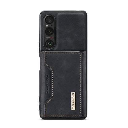 For Sony Xperia 1 V DG.MING M2 Series 3-Fold Multi Card Bag + Magnetic Phone Case(Black) - Sony Cases by DG.MING | Online Shopping UK | buy2fix