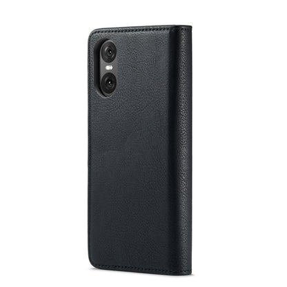 For Sony Xperia 10 VI DG.MING Crazy Horse Texture Detachable Magnetic Leather Phone Case(Black) - Sony Cases by DG.MING | Online Shopping UK | buy2fix