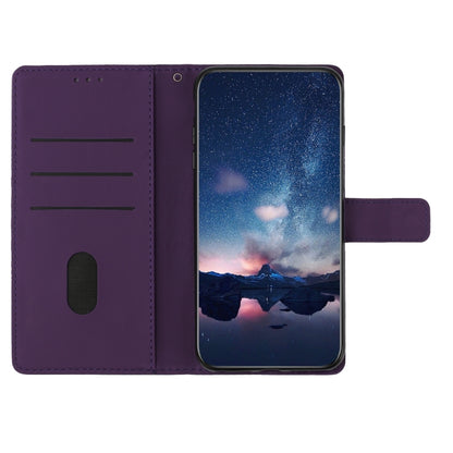 For iPhone 16 Diamond Embossed Skin Feel Leather Phone Case(Purple) - iPhone 16 Cases by buy2fix | Online Shopping UK | buy2fix