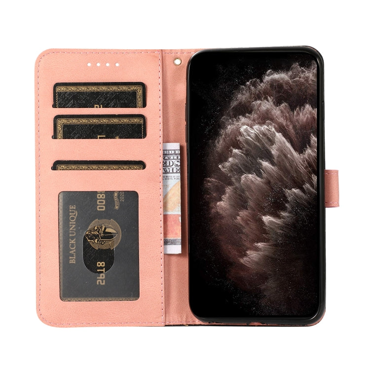 For iPhone 16 Dual-color Stitching Leather Phone Case(Black Rose Gold) - iPhone 16 Cases by buy2fix | Online Shopping UK | buy2fix