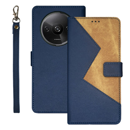 For Xiaomi Redmi A3 4G idewei Two-color Splicing Leather Phone Case(Blue) - Xiaomi Cases by idewei | Online Shopping UK | buy2fix
