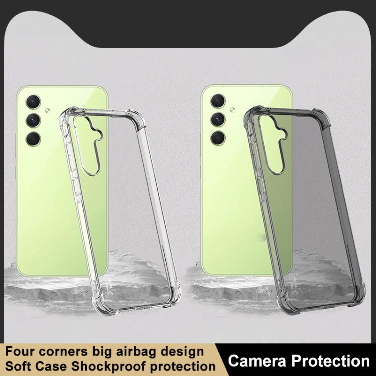 For Samsung Galaxy A55 5G imak Shockproof Airbag TPU Phone Case(Transparent Black) - Galaxy Phone Cases by imak | Online Shopping UK | buy2fix