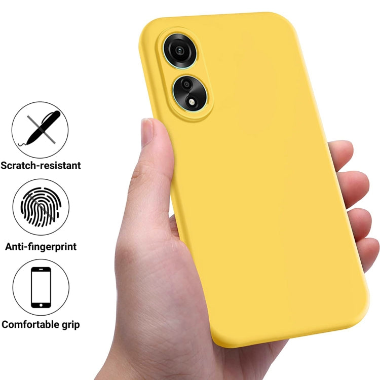 For Honor X5 Plus Pure Color Liquid Silicone Shockproof Phone Case(Yellow) - Honor Cases by buy2fix | Online Shopping UK | buy2fix