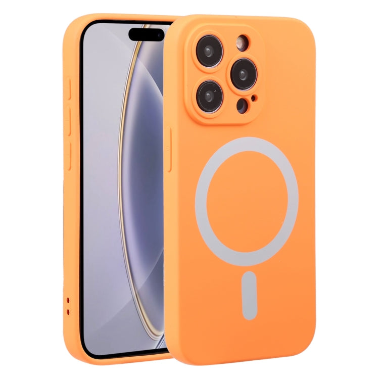 For iPhone 16 Pro Liquid Silicone Magsafe Phone Case(Orange) - iPhone 16 Pro Cases by buy2fix | Online Shopping UK | buy2fix