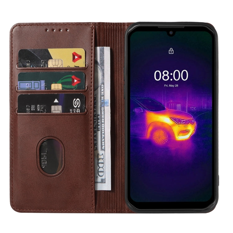 For Ulefone Armor 11T 5G / 11 5G Magnetic Closure Leather Phone Case(Brown) - Ulefone Cases by buy2fix | Online Shopping UK | buy2fix