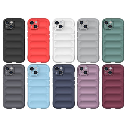 For iPhone 15 Magic Shield TPU + Flannel Phone Case(Dark Grey) - iPhone 15 Cases by buy2fix | Online Shopping UK | buy2fix