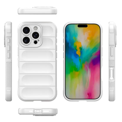 For iPhone 16 Pro Magic Shield TPU + Flannel Phone Case(White) - iPhone 16 Pro Cases by buy2fix | Online Shopping UK | buy2fix