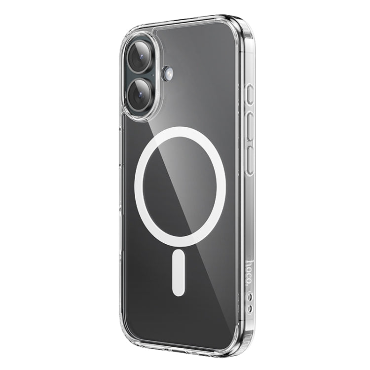 For iPhone 16 hoco MagSafe Magnetic Series Airbag Shockproof Phone Case(Transparent) - iPhone 16 Cases by hoco | Online Shopping UK | buy2fix