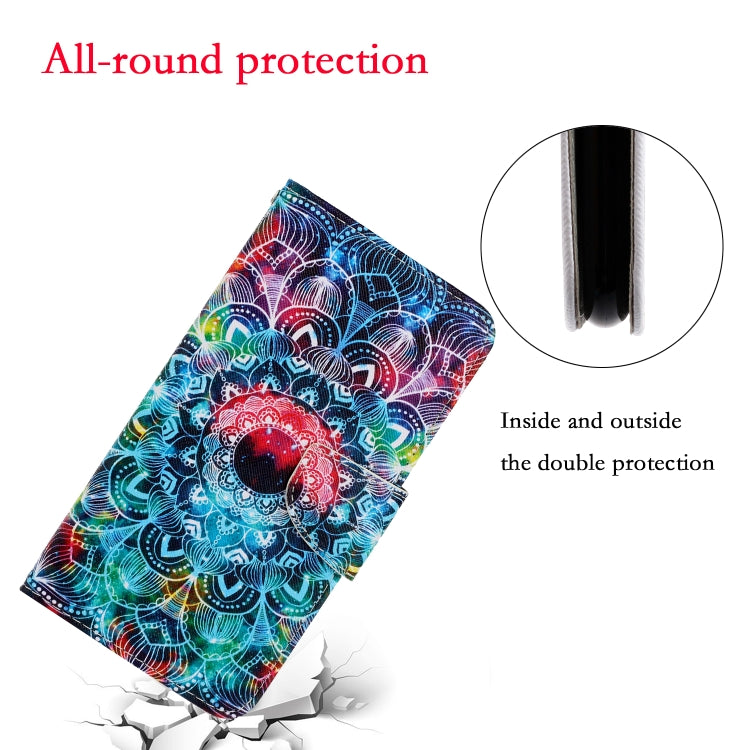 For iPhone 16 3D Colored Drawing Flip Leather Phone Case(Mandala) - iPhone 16 Cases by buy2fix | Online Shopping UK | buy2fix