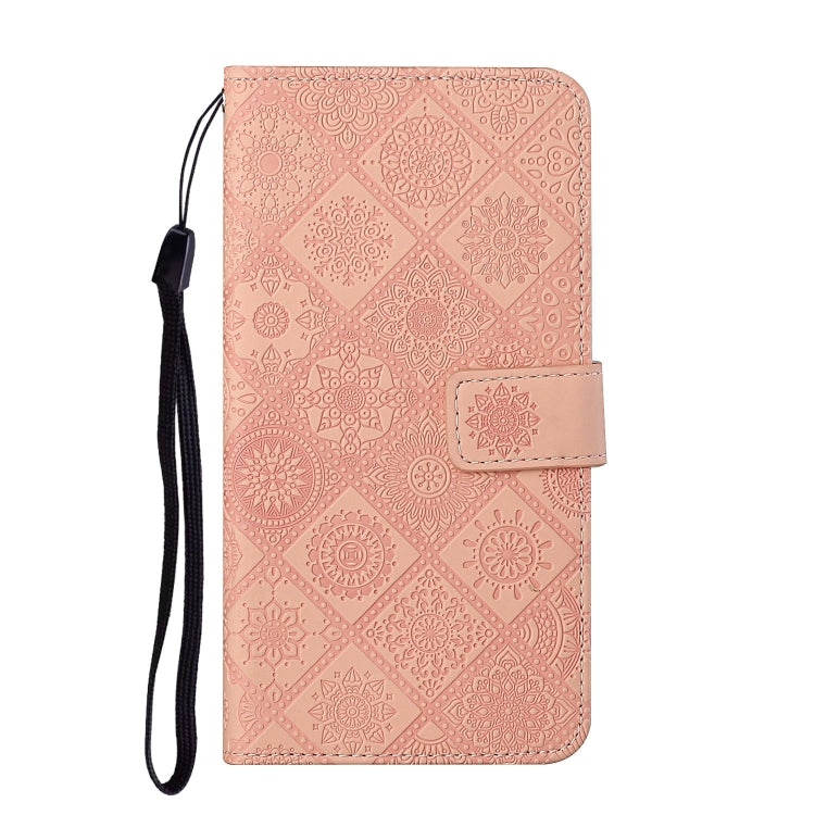 For iPhone 16 Plus Ethnic Style Embossed Pattern Leather Phone Case(Pink) - iPhone 16 Plus Cases by buy2fix | Online Shopping UK | buy2fix