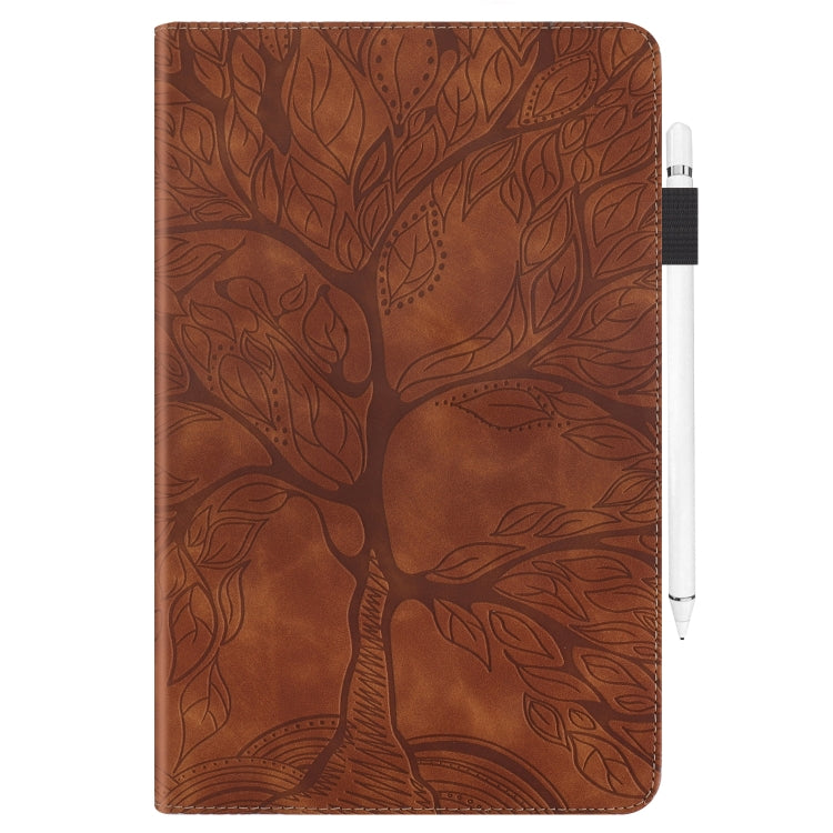 For Samsung Galaxy Tab S8 / S7 Life Tree Series Horizontal Flip Leather Tablet Case(Brown) - Galaxy Tab S8 Cases by buy2fix | Online Shopping UK | buy2fix