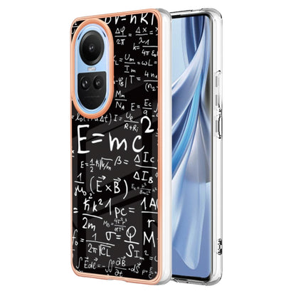 For OPPO Reno10 5G Global Electroplating Marble Dual-side IMD Phone Case(Equation) - OPPO Cases by buy2fix | Online Shopping UK | buy2fix