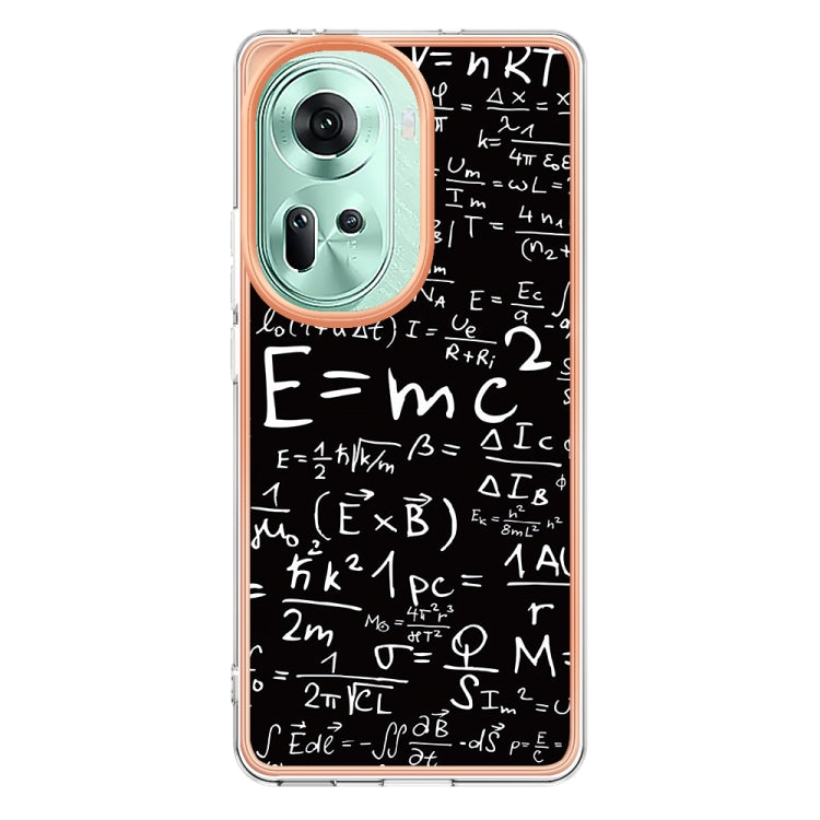 For OPPO Reno11 5G Global Electroplating Marble Dual-side IMD Phone Case(Equation) - Reno11 Cases by buy2fix | Online Shopping UK | buy2fix