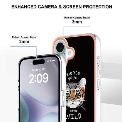 For iPhone 16 Plus Electroplating Marble Dual-side IMD Phone Case(Natural Growth) - iPhone 16 Plus Cases by buy2fix | Online Shopping UK | buy2fix