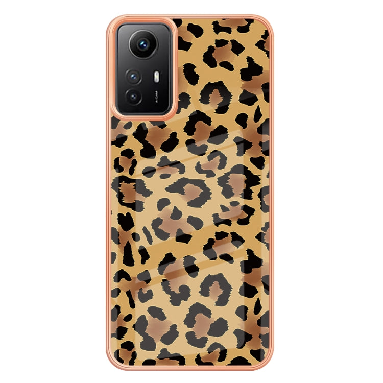 Xiaomi Redmi Note 12S 4G Electroplating Marble Dual-side IMD Phone Case(Leopard Print) - Xiaomi Cases by buy2fix | Online Shopping UK | buy2fix