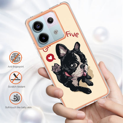 For Xiaomi Redmi Note 13 Pro 5G Global Electroplating Marble Dual-side IMD Phone Case(Lucky Dog) - Note 13 Pro Cases by buy2fix | Online Shopping UK | buy2fix