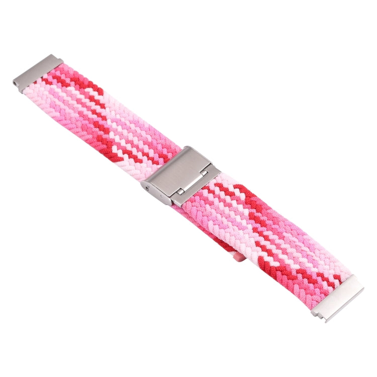 For Samsung Galaxy Watch 6 / 6 Classic Nylon Braided Metal Buckle Watch Band(Z Red Pink) - Watch Bands by buy2fix | Online Shopping UK | buy2fix