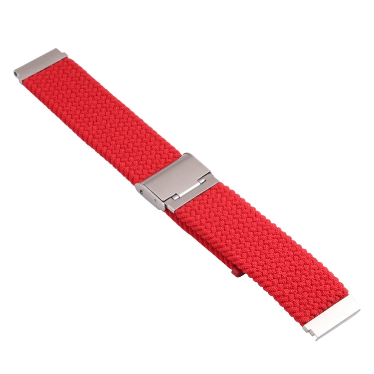 For Samsung Galaxy Watch 6 / 6 Classic Nylon Braided Metal Buckle Watch Band(Red) - Watch Bands by buy2fix | Online Shopping UK | buy2fix