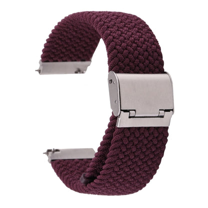 For Samsung Galaxy Watch 6 / 6 Classic Nylon Braided Metal Buckle Watch Band(Dark Purple) - Watch Bands by buy2fix | Online Shopping UK | buy2fix