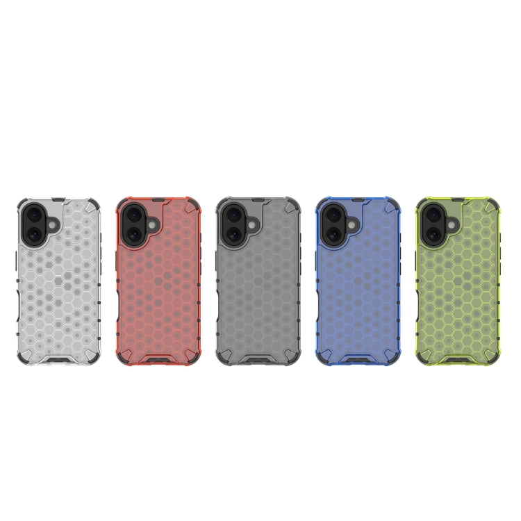 For iPhone 16 Honeycomb Shockproof Phone Case(White) - iPhone 16 Cases by buy2fix | Online Shopping UK | buy2fix