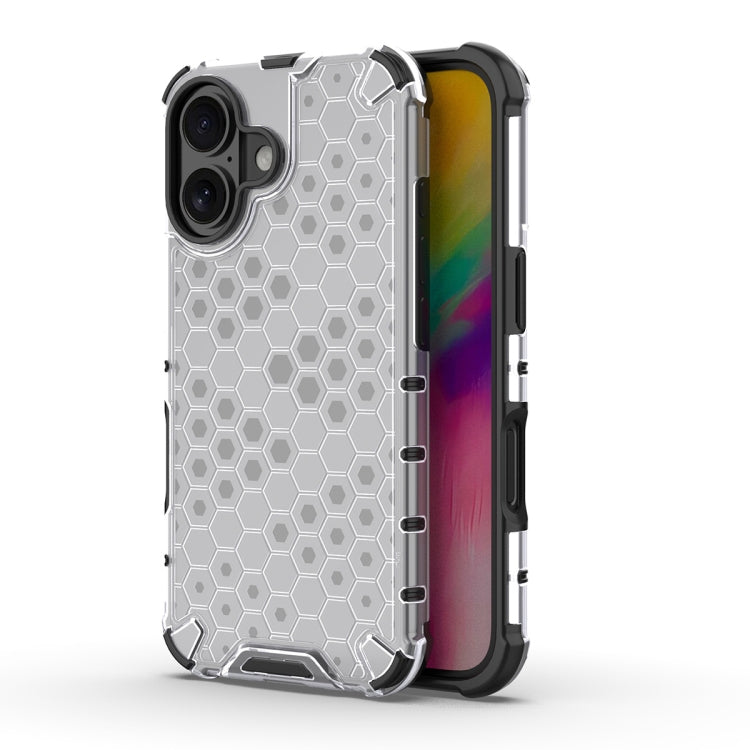 For iPhone 16 Plus Honeycomb Shockproof Phone Case(White) - iPhone 16 Plus Cases by buy2fix | Online Shopping UK | buy2fix