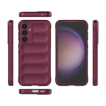 For Samsung Galaxy S23 FE 5G Magic Shield TPU + Flannel Phone Case(Wine Red) - Galaxy S23 FE 5G Cases by buy2fix | Online Shopping UK | buy2fix
