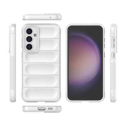 For Samsung Galaxy S23 FE 5G Magic Shield TPU + Flannel Phone Case(White) - Galaxy S23 FE 5G Cases by buy2fix | Online Shopping UK | buy2fix