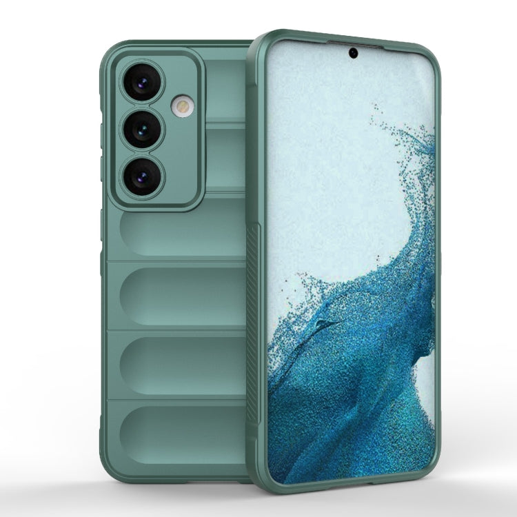 For Samsung Galaxy S24 5G Magic Shield TPU + Flannel Phone Case(Dark Green) - Galaxy S24 5G Cases by buy2fix | Online Shopping UK | buy2fix