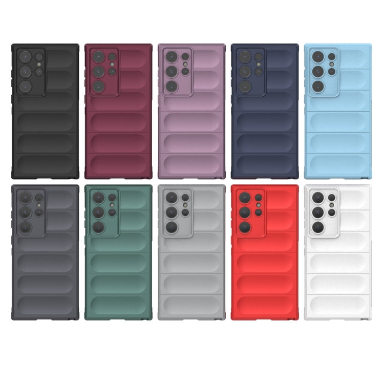 For Samsung Galaxy S24 Ultra 5G Magic Shield TPU + Flannel Phone Case(Dark Green) - Galaxy S24 Ultra 5G Cases by buy2fix | Online Shopping UK | buy2fix