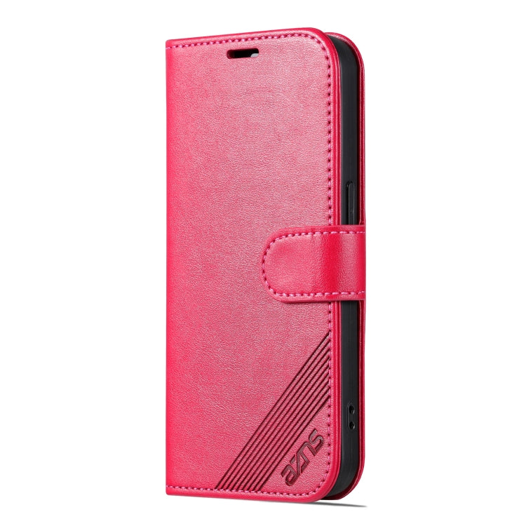 For iPhone 16 Pro AZNS Sheepskin Texture Flip Leather Phone Case(Red) - iPhone 16 Pro Cases by AZNS | Online Shopping UK | buy2fix