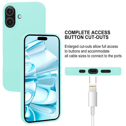 For iPhone 16 GOOSPERY SOFT FEELING Liquid TPU Soft Phone Case(Mint Green) - iPhone 16 Cases by GOOSPERY | Online Shopping UK | buy2fix