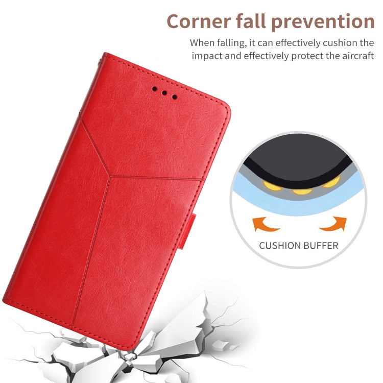 For Motorola Moto G Stylus 5G 2024 HT01 Y-shaped Pattern Flip Leather Phone Case(Red) - Motorola Cases by buy2fix | Online Shopping UK | buy2fix