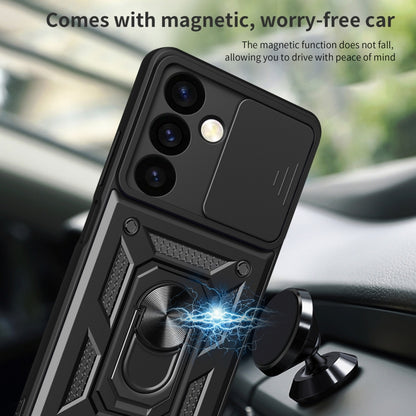 For Samsung Galaxy S24 5G Sliding Camera Cover Design TPU+PC Phone Case(Black) - Galaxy S24 5G Cases by buy2fix | Online Shopping UK | buy2fix