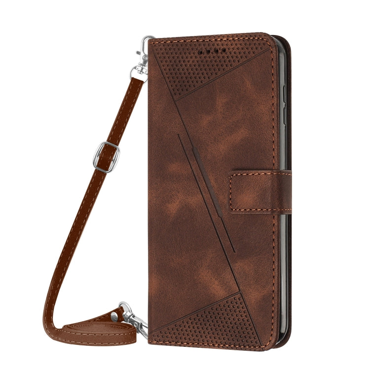 For Xiaomi Redmi K70 / K70 Pro Dream Triangle Leather Phone Case with Lanyard(Brown) - K70 Pro Cases by buy2fix | Online Shopping UK | buy2fix