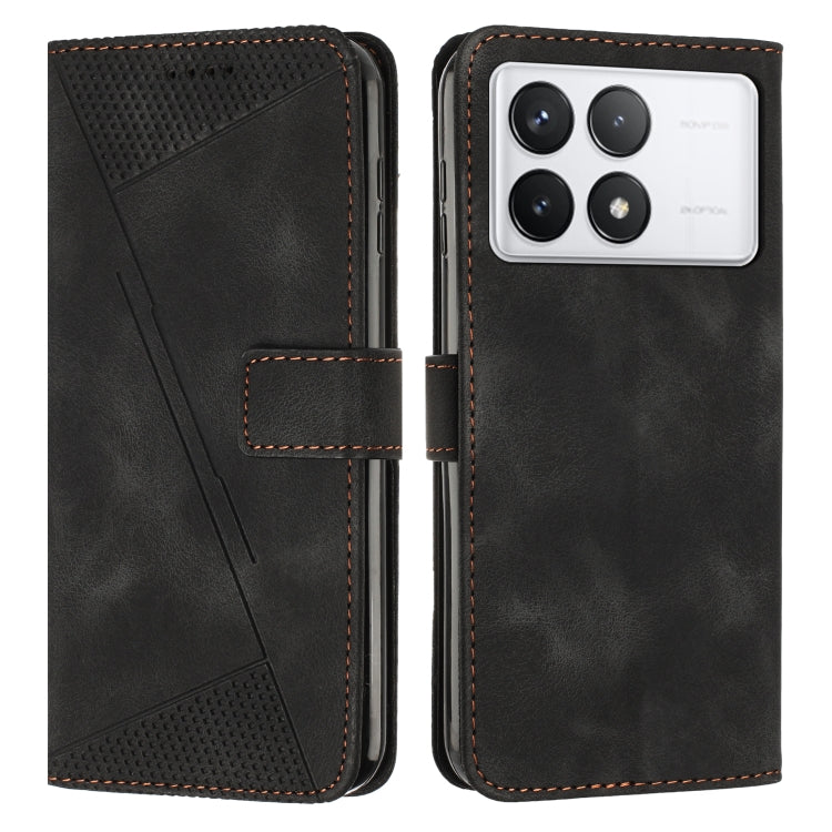 For Xiaomi Redmi K70 / K70 Pro Dream Triangle Leather Phone Case with Lanyard(Black) - K70 Pro Cases by buy2fix | Online Shopping UK | buy2fix