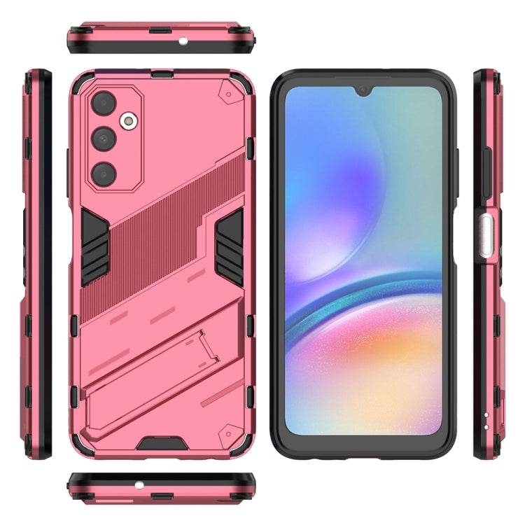 For Samsung Galaxy A05s 4G Punk Armor 2 in 1 PC + TPU Shockproof Phone Case with Invisible Holder(Light Red) - Galaxy Phone Cases by buy2fix | Online Shopping UK | buy2fix