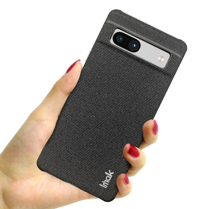 For Google Pixel 7a imak Ruiyi Series Cloth Texture PU + PC Phone Case(Black) - Google Cases by imak | Online Shopping UK | buy2fix