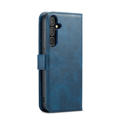 For Samsung Galaxy S24+ 5G DG.MING Crazy Horse Texture Detachable Magnetic Leather Case(Blue) - Galaxy S24+ 5G Cases by DG.MING | Online Shopping UK | buy2fix