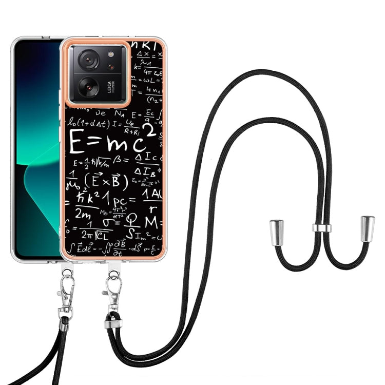 For Xiaomi 13T/13T Pro Electroplating Dual-side IMD Phone Case with Lanyard(Equation) - Xiaomi Cases by buy2fix | Online Shopping UK | buy2fix