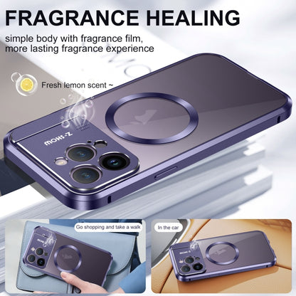 For iPhone 15 Pro Max Aromatherapy Holder Single-sided MagSafe Magnetic Phone Case(Black) - iPhone 15 Pro Max Cases by buy2fix | Online Shopping UK | buy2fix