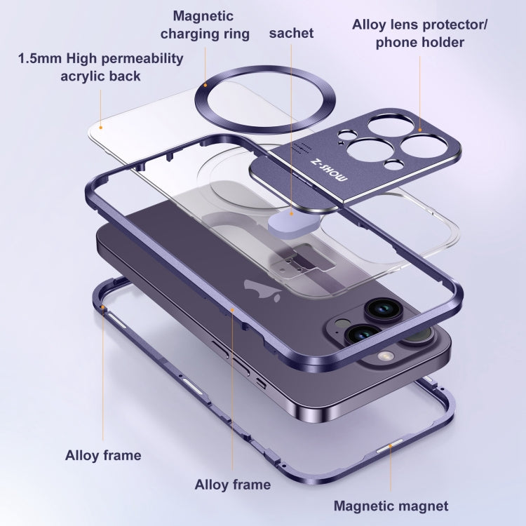 For iPhone 14 Pro Aromatherapy Holder Single-sided MagSafe Magnetic Phone Case(White) - iPhone 14 Pro Cases by buy2fix | Online Shopping UK | buy2fix