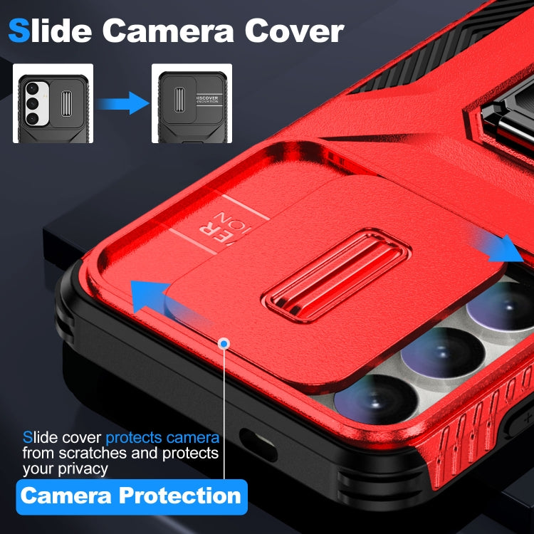 For Samsung Galaxy S24 5G Sliding Camshield Holder Phone Case(Red) - Galaxy S24 5G Cases by buy2fix | Online Shopping UK | buy2fix