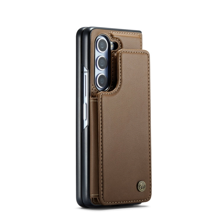 For Samsung Galaxy Z Fold5 CaseMe C22 PC+TPU Business Style RFID Anti-theft Leather Phone Case(Brown) - Galaxy Z Fold5 Cases by CaseMe | Online Shopping UK | buy2fix