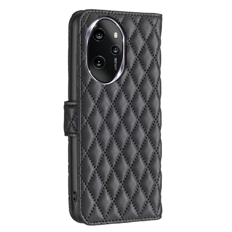 For Honor 100 Pro Diamond Lattice Wallet Flip Leather Phone Case(Black) - Honor Cases by buy2fix | Online Shopping UK | buy2fix