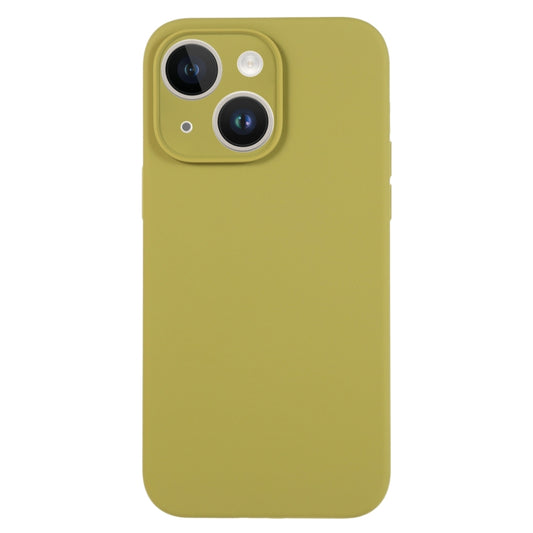 For iPhone 14 Plus Pure Color Liquid Silicone Fine Pore Phone Case(Willow Green) - iPhone 14 Plus Cases by buy2fix | Online Shopping UK | buy2fix