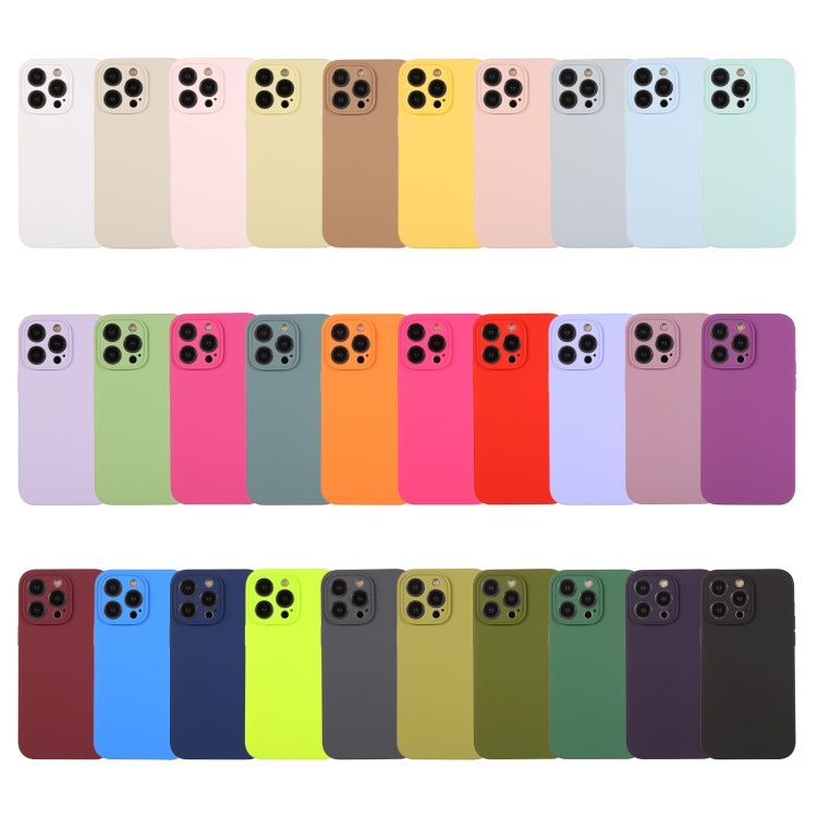 For iPhone 16 Pure Color Liquid Silicone Fine Pore Phone Case(Yellow) - iPhone 16 Cases by buy2fix | Online Shopping UK | buy2fix