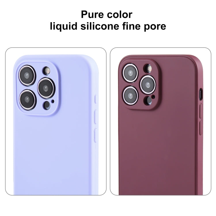 For iPhone 12 Pro Max Pure Color Liquid Silicone Fine Pore Phone Case(Pitaya) - iPhone 12 Pro Max Cases by buy2fix | Online Shopping UK | buy2fix
