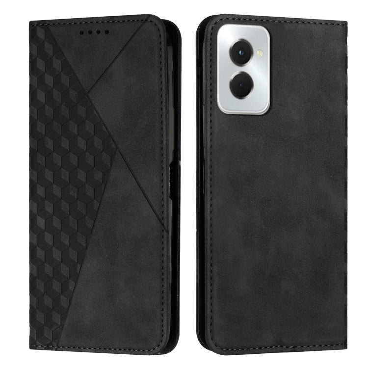 For Motorola Moto G Power 5G 2024 Diamond Splicing Skin Feel Magnetic Leather Phone Case(Black) - Motorola Cases by buy2fix | Online Shopping UK | buy2fix