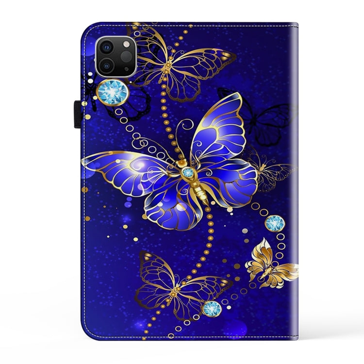 For iPad Air 11 2024 / Pro 11 2022 Crystal Texture Painted Leather Tablet Case(Diamond Butterflies) - iPad Pro 11 (2022/2021) Cases by buy2fix | Online Shopping UK | buy2fix