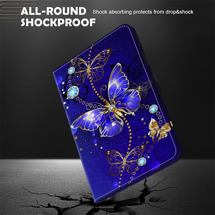 For iPad Air 11 2024 / Pro 11 2022 Crystal Texture Painted Leather Tablet Case(Diamond Butterflies) - iPad Pro 11 (2022/2021) Cases by buy2fix | Online Shopping UK | buy2fix